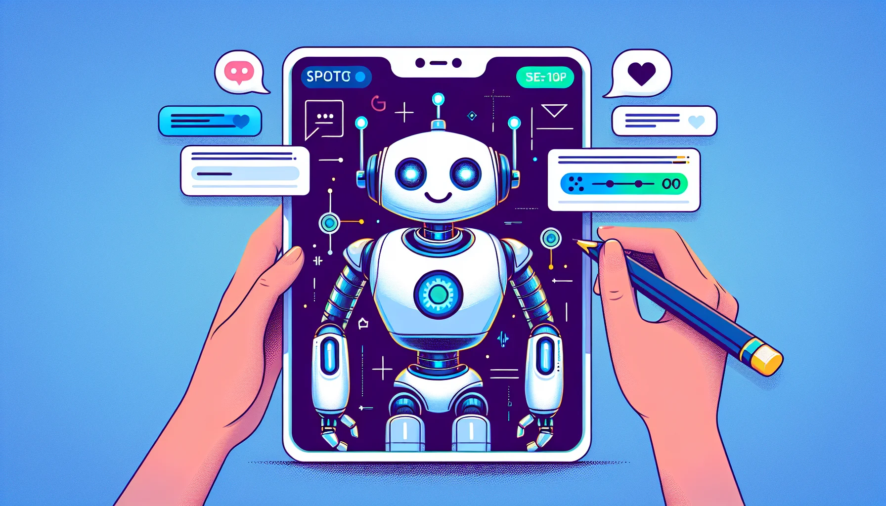 Robot ilustración #9 - Galería de Imágenes generadas con Inteligencia Artificial para descargar gratis